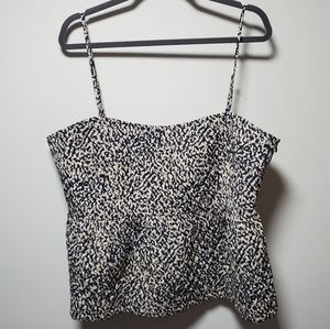 NWT Vila Vikirsa Singlet Size 44 Navy Cream Adjustable Strap